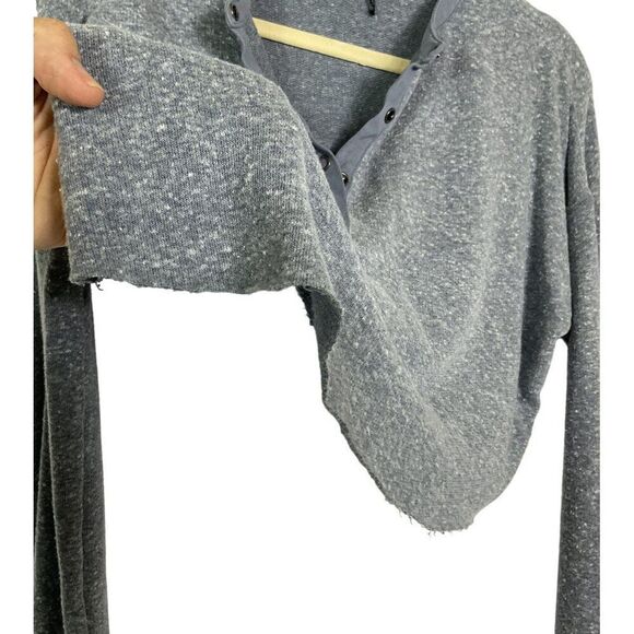 Urban Outfitters | Out From Under Cropped Blue/Gray Henley Top, size XS - Picture 5 of 11